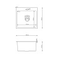 Rysunek techniczny zlewu stalowego Steel Sink 50