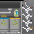 Space saving zlewu stalowego