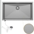 Zlew stalowy Steel SINK 75 inox z syfonem
