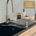 Infografika zlew SINK 55L z baterią topaz slim i dozownikiem simple