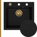 grafitowy-zlew-ferrum-1k50-syfon-złoty-automatyczny-z-przyciskiem.jpg