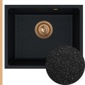 Czarny metalik zlew CRYPTON 55 syfon miedziany
