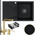 Czarny zlew OBSIDIAN 1KDO syfon grafitowy manualny złote akcesoria.jpg