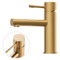 Brushed gold bateria umywalkowa ROYA PRO CORTO