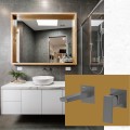 Moodboard bateria umywalkowa podtynkowa QANIX gun metal