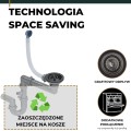 Manualny grafitowy syfon space saving