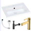 Umywalka ARA 60 biały korek klik klak syfon ozdobny czarny mat przelewka czarna bateria złota.jpg