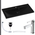 Umywalka czarna Mala czarny korek klik klak syfon elastyczny przelewka srebrna bateria chrom.jpg