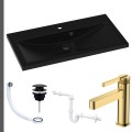 Umywalka czarna Mala czarny korek klik klak syfon przyścienny przelewka srebrna bateria złota.jpg