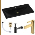 Umywalka czarna Mala złoty korek klik klak syfon ozdobny czarny mat przelewka czarna bateria złota.jpg