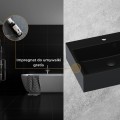 Czarna umywalka VEGA - Impregnat w gratisie