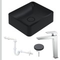 Umywalka czarna HANA 45 spust z nakładką syfon przyścienny bateria chrom.jpg