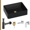 Umywalka czarna Caroline złoty korek klik klak syfon ozdobny czarny mat bateria chrom.jpg