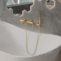 ZESTAW SPA - Marcela 150 z baterią ścienną Aurevo - złoty szczotkowany