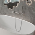ZESTAW SPA - Lena 150 z baterią ścienną Aurevo - chromowa