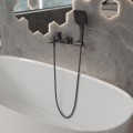 ZESTAW KLASYCZNY - Lena 150 QANIX Bateria wannowa ścienna - gun metal