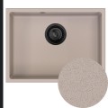 Beżowy zlew CRYPTON 60 syfon black matt