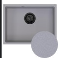 Szary zlew CRYPTON 60 syfon black matt