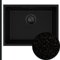 Zlew granitowy złoty metalik CRYPTON 60 syfon black matt