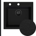Grafitowy zlew FERRUM 1K50 syfon black matt manualny