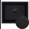 Czarny metalik zlew CRYPTON 55 syfon black matt