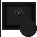 Czarny zlew CRYPTON 55 syfon black matt