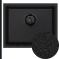 Grafitowy zlew CRYPTON 55 syfon black matt