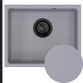 Szary zlew CRYPTON 55 syfon black matt