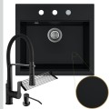 Czarny zlew SINK 60 syfon srebrny automatyczny z przyciskiem czarne akcesoria.jpg
