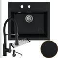 Czarny zlew SINK 60 syfon srebrny manualny czarne akcesoria.jpg