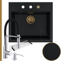 Czarny zlew SINK 60 syfon złoty manualny srebrne akcesoria.jpg
