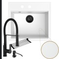 Biały zlew SINK 60 syfon black matt manualny czarne akcesoria.jpg