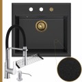 grafitowy-zlew-sink-60-syfon-złoty-automatyczny-z-pokrętłem-srebrne-akcesoria.jpg