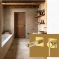 Moodboard bateria umywalkowa podtynkowa Aurevo złota
