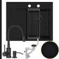Czarny zlew Stilo P, bateria Megan czarna, syfon manualny Black Matt.jpg