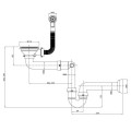 Rysunek techniczny - Manualny syfon do zlewu