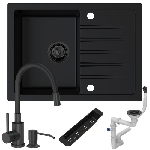 Zestaw ze zlewem Titanite 1KKO - czarne akcesoria.jpg