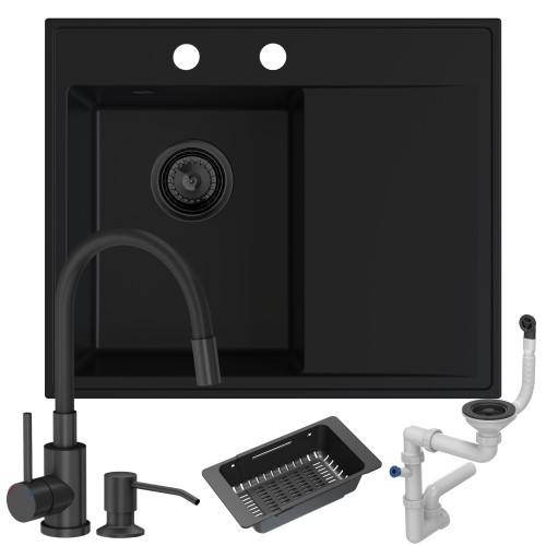 Zestaw ze zlewem Stilo L - czarne akcesoria.jpg