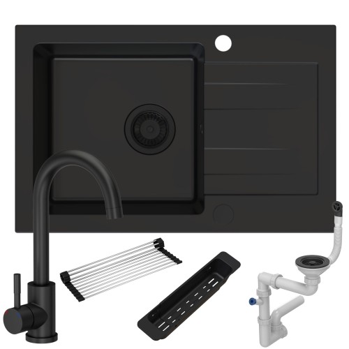 Zestaw ze zlewem Fabros 1KKO - czarne akcesoria.jpg