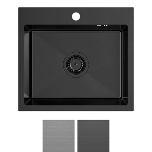 Zlewozmywak jednokomorowy stalowy 50 cm Sink Quality Cole 100 + syfon 