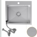 Zlew stalowy spawany Cole 100 - inox