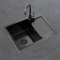 Wizualizacja - Zlew spawany COLE 116 z ociekaczem - PVD Gun metal bateria black metal.jpg