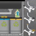 Space saving zlewu stalowego - Sink 65