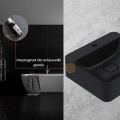 Czarna umywalka HANA - Impregnat w gratisie