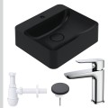 Umywalka czarna HANA spust z nakładką syfon butelkowy bateria chrom.jpg