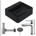 Umywalka czarna HANA spust z nakładką syfon ozdobny metalowy bateria chrom.jpg