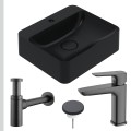Umywalka czarna HANA spust z nakładką syfon ozdobny metalowy czarny mat bateria gun metal.jpg