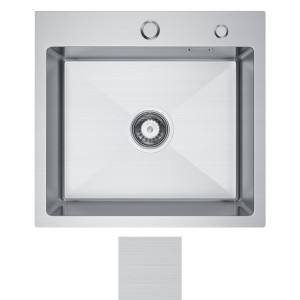 Zlew jednokomorowy stalowy 50 cm Sink Quality Steel SINK 50 New + syfon