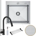 SINK50 NEW (inox) + TOPAZ NEW II Czarna
