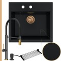 Zlew granitowy czarny SINK 60 bateria quadron Margot syfon miedziany manualny.jpg